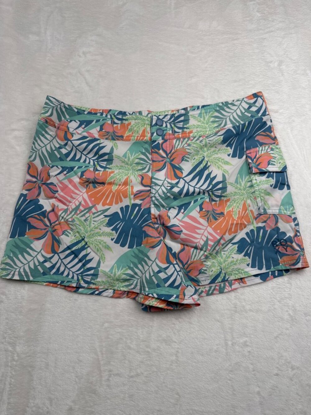 Roxy Womens Tropical Floral Print Boardshorts XL Polyester-Spandex Blend